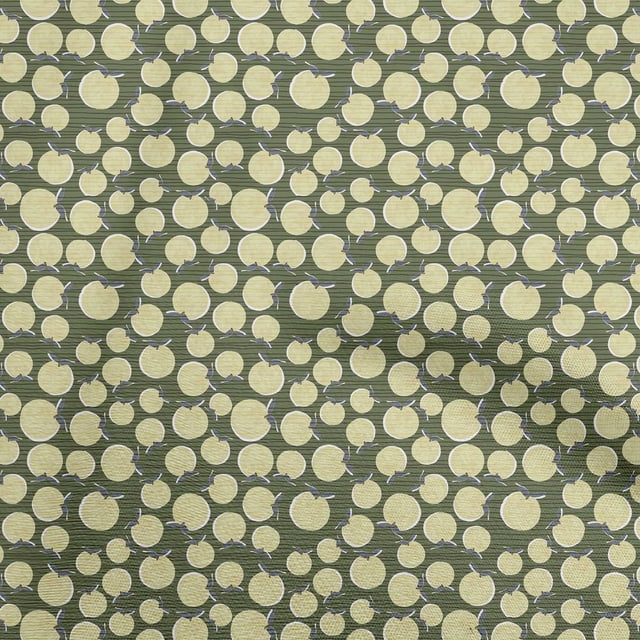 oneOone Rayon Olive Green Fabric Fruits Sewing Craft Projects Fabric Prints By Yard 56 Inch Wide