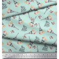 thumbnail image 2 of Soimoi Cotton Duck Fabric Text,Floral & Eiffel Tower Architectural Printed Fabric 1 Yard 56 Inch Wide, 2 of 3