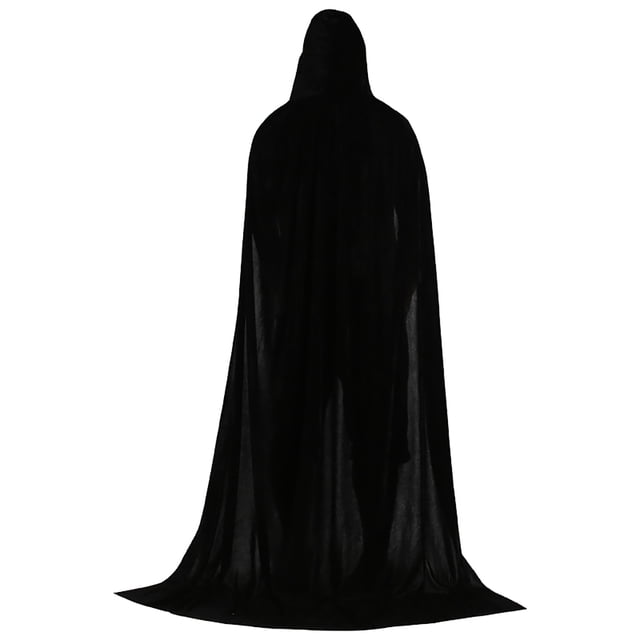 Unisex Solid Velvet Halloween Witch Cape - Multiple Sizes Accessory for Parties and Performances