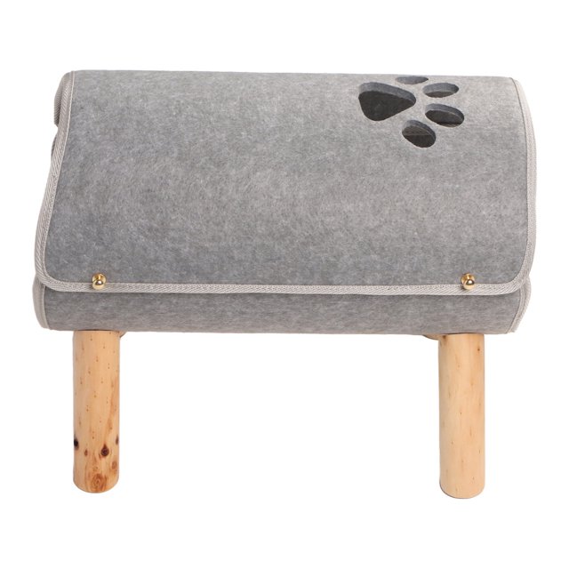 Elevated Cat Tunnel, Soft Safe Detachable Cat Tunnel Bed Grey Felt For Room For Living Room