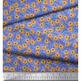 thumbnail image 2 of Soimoi Poly Georgette Fabric Text & Tiger Face Cartoon Print Fabric by The Yard 52 Inch Wide, 2 of 3