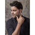 thumbnail image 3 of Mystigrey Jordan Stainless Steel Mesh Open Bangle Gold Rose for Men, 3 of 4