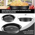 thumbnail image 3 of Double Handled Pre-Seasoned Cast Iron Round Tarte Tatin Dish Pan Mini Roasting Dish, 3 of 8