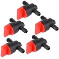 thumbnail image 1 of Jinsinto 5pcs Micro-Drip-System Shut-off Valve Tap Fitting 1/4 Inch OD Hose Connector Plastic Gas Fuel Cut-Off Tool Durable Accessory for Lawn Mower, 1 of 5