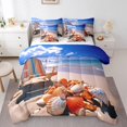 thumbnail image 1 of YST Ensembles de Douillette Hawaïenne de Plage, 7 Pcs, Style Plage d'Été, Format Double, 1 of 5