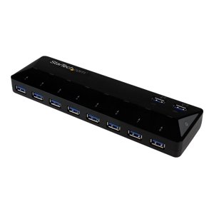 StarTech.com 10 Port USB 3.0 Hub avec charge & Synchroniser les ports - 8 x USB-A, 2 x USB-A Ports à charge rapide - Multiports alimentés USB Le centre (ST103008U2C) - USB commutateur de partage périphérique - 10 x SuperSpeed USB 3.0 - bureau - pour P/N: DKWG30DPHPD, DKWG30DPHPDU, TB