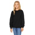 thumbnail image 2 of Bella Canvas Boys Sponge Fleece Raglan Sweatshirt, L, Black, 2 of 2