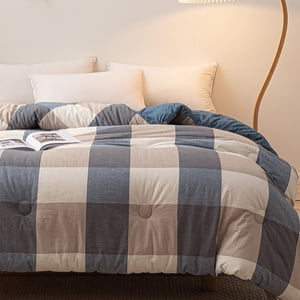 CREATITOY 1 Pc Single-Size Thickened Cotton Comforter - 6.6Ft, Warm All-Season Bedding for Winter & Spring