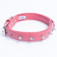 thumbnail image 3 of Collier pour Chien à Pointes en Cuir Véritable / Fait à la Main / Cuir Rembourré Doux et Résistant / Acier Inoxydable / 2 Anneaux Dee / Plusieurs Tailles / Collection à Pointes Rotterdam par Angel Pet Supplies, 3 of 4