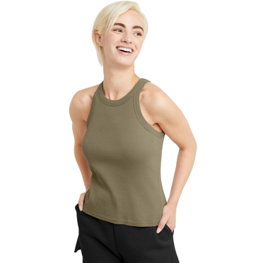 Hanes Originals Débardeur Côtelé en Coton pour Femmes, m, Origan
