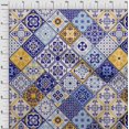 thumbnail image 4 of oneOone Georgette Viscose Royal Blue Fabric Abstract Traditional Craft Projects Decor Fabric Printed By The Yard 42 Inch Wide, 4 of 4
