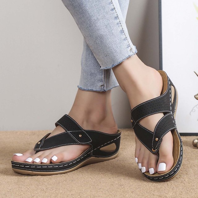 LSLJS Sandales d'Été Décontractées et Confortables pour Femmes, Sandales de Plage à Plateforme, Pantoufles pour Femmes