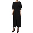 thumbnail image 1 of Gspmoly Robes d'Été pour Femmes 2025, Mode pour Femmes Col Rond Ample Manches Longues Uni Robe Mi-Mollet Longue Robe Robes d'Été pour Femmes Économies d'Été Liquidation, 1 of 5