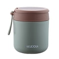 thumbnail image 1 of Insulated Food Jar, Vacuum Soup Thermos for Hot Food Adults, Stainless Steel Leak Proof Lunch Container with Folding Spoon for Office Camping Picnic Travel Outdoors, 1 of 9