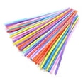 thumbnail image 4 of 100 Pcs/Bag Disposable Plastic Straw Color Art Straws Curved DIY Shape Straw PP Elbow Strong And Sturdy, 4 of 5