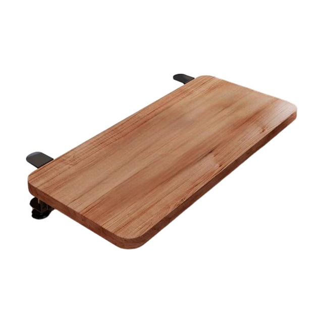 Tnarru Desk Extension Shelf Board Wrist Support Easy to Install Desk Extension Tray for Home Office Table Mount Adults Keyboard Tray Walnut Color