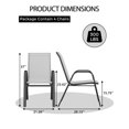 thumbnail image 3 of GloryStar Patio Chairs Set of 4, Stackable & Lightweight Outdoor Patio Chairs Set with All-Weather Breathable Teslin Material for Backyard, Lawn, Garden, Poolside(Only 4 Chairs), 3 of 7