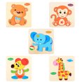 thumbnail image 5 of D Wooden Puzzles For Toddlers Shape Sorting Educational Learning Toys Cognitive Development Hand Eye Coordination Activity For Preschool Homeschool 5.8X5.8 Inches 0.11Lb, 5 of 5