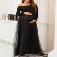 thumbnail image 3 of Robe en Tulle Chic avec Style hors Épaule pour les Femmes Enceintes, 3 of 6