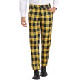 thumbnail image 1 of INSPIRE CHIC Pantalon à Carreaux pour Homme, Léger, Coupe Régulière, devant Plat, 34, Jaune Marine, 1 of 6