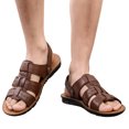 thumbnail image 2 of Mens Fashion Breathable Leather Beach Sandals Shoes Slides Outdoor Slippers, 2 of 8