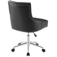 thumbnail image 4 of Modway Régent Touffeté Bouton Simili Cuir Pivotant Chaise de Bureau avec Garniture Clou Tête en Noir, 4 of 7