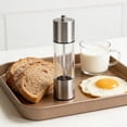 thumbnail image 1 of Stainless Steel Salt and Pepper Grinder Set Adjustable Coarseness Refillable Manual Mill with Clear Acrylic Body for Kitchen and Dining Table, 1 of 4
