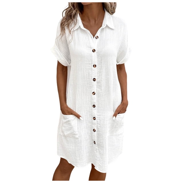 2025 Robes Maxi d'Été à Rayures pour Femmes Robes d'Été pour Adolescentes Robe à Manches Courtes Col en V Portefeuille Robe d'Été Décontractée Ample Longue Robes Portefeuille d'Été Robes Fendues de Plage