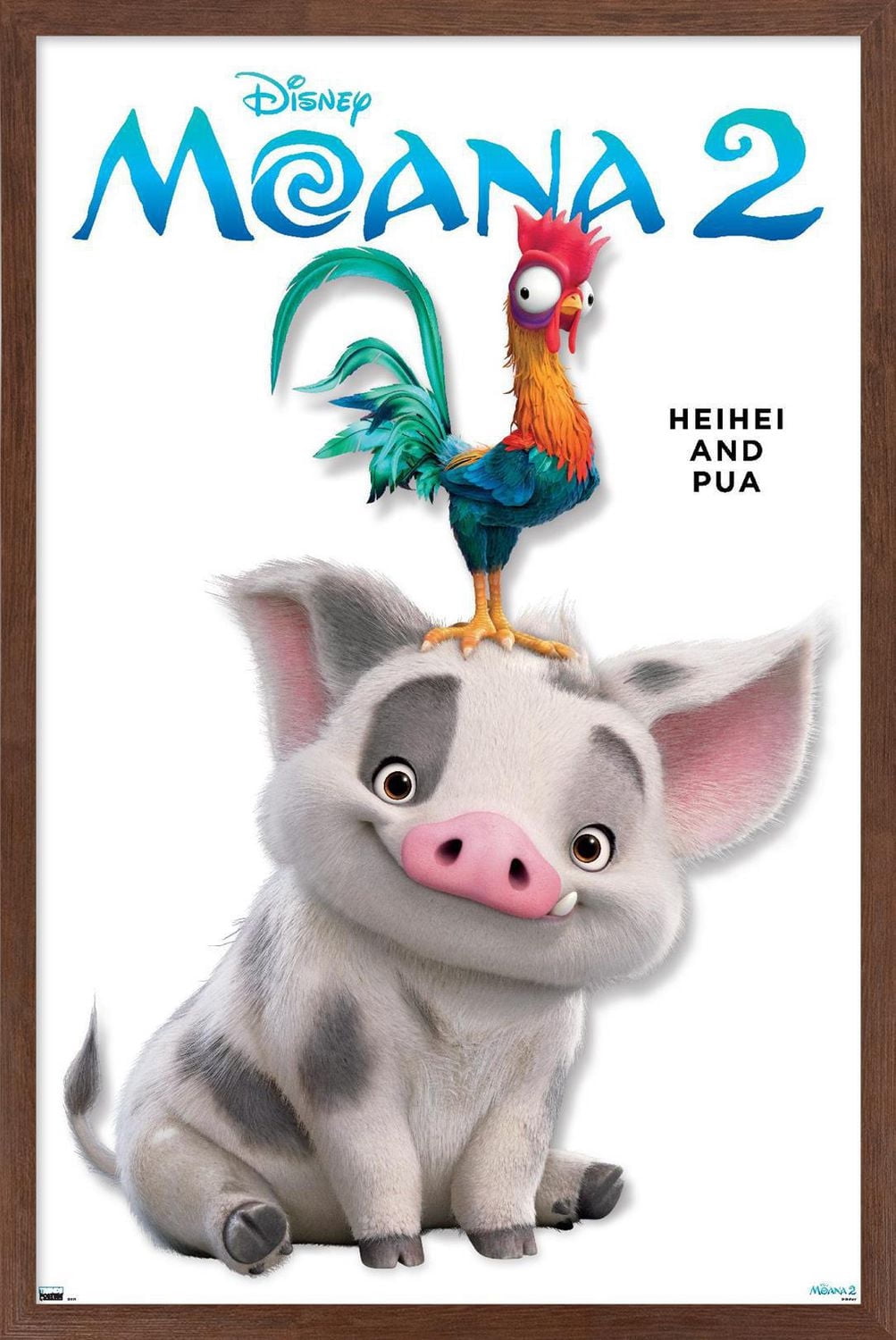 Disney Moana 2 - Heihei and Pua Feature Series Wall Poster