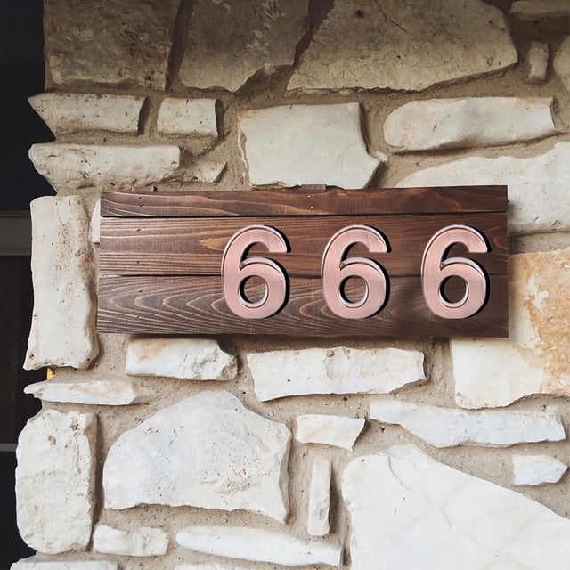 TopLLC Modern House Numbers Mailbox Numbers 0-9 Self-Adhesive Street Door Home Address Metal Numbers For Outside Or Inside Signs Easy Install Digital Stickers