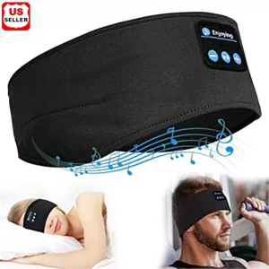 LINKPAL Casques dormants Bluetooth Headband, Soft Long Time Play Casques de couchage avec intégré dans des haut-parleurs parfait pour l'entraînement,Running,Yoga,Travel, Darkgray