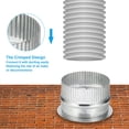 thumbnail image 4 of Uxcell Collier de Conduit de 4 Pouces, 1Pcs Bride de Connecteur de Conduit en Fer Galvanisé Raccord de Conduit d'Air pour Maison Bureau, 4 of 5