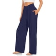 thumbnail image 3 of Yuyuzo Womens Plus Size Yoga Pants Belly Control Straight Leg Slacks Solid Color Basic Lounge Wear Trousers, 3 of 6