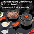 thumbnail image 4 of Kit de Batterie de Cuisine de Camping Vaisselle de Cuisine avec Poignée Pliable Équipement Randonnée Sac à Dos Camping Randonnée Pique-Nique Voyage Pêche Sac à Dos Fournitures de Cuisine Vert, 4 of 9
