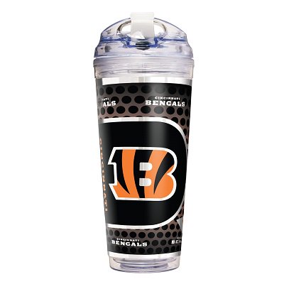 Cincinnati Bengals Gobelet en Acrylique de 24 Oz avec Paille