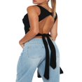 thumbnail image 3 of Womenacute;s Summer Mini Skinny Vest Solid Color Sleeveless Backless Deep V Neck Crop Tops, 3 of 4