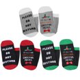 thumbnail image 4 of Christmas Crew Socks Letter Printed Unisex Socks Novelty Socks Athletic Socks, 4 of 10