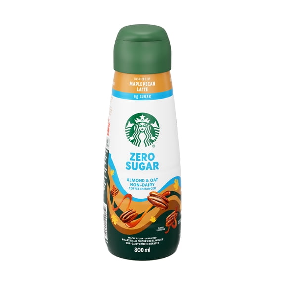 STARBUCKS Maple Pecan Latte ZERO SUGAR Non-Dairy Coffee Enhancer, Almond & Oat Blend