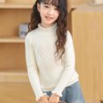thumbnail image 2 of Posijego Girls Turtleneck Sweaters Ribbed Knit Long Sleeve Sweater T-Shirts Winter Slim Basic Tee Tops for Little Girls, 2 of 4