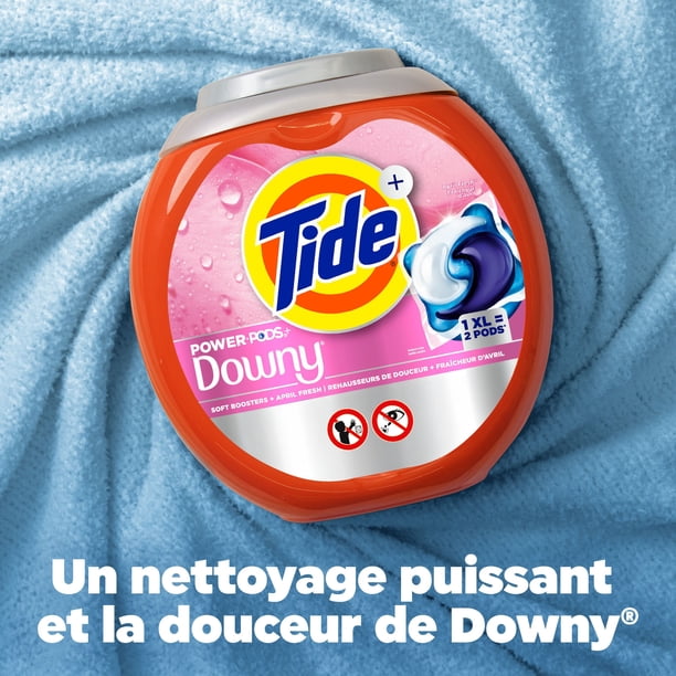 Tide Power PODs + Downy Laundry Detergent Pods, 45 Count, Soft