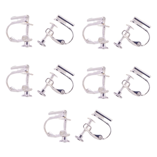 fastboy 10pcs Ear Clip Converters Earring Accessories Handmade Fashionable Handheld Findings Turn Any Post Studs Into Clip-On Earrings Type6