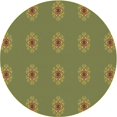 thumbnail image 1 of Ahgly Tapis Rond Lavable en Machine Intérieur Transitionnel Chêne Brun, 4 Pieds Rond, 1 of 7
