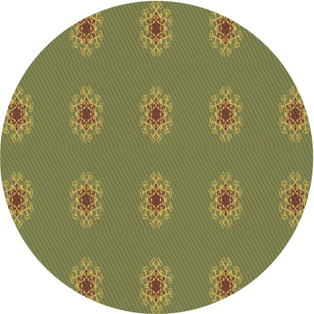 Ahgly Tapis Rond Lavable en Machine Intérieur Transitionnel Chêne Brun, 4 Pieds Rond
