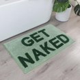 thumbnail image 1 of Zeeinx Tapis de Bain Get Naked Tapis de Salle de Bain Mignons Antidérapants en Microfibre Tapis de Bain Amusants Déco de Salle de Bain Lavable à la Machine Saeg Tapis de Bain Vert pour Baignoire et Douche, 20*32, 1 of 7