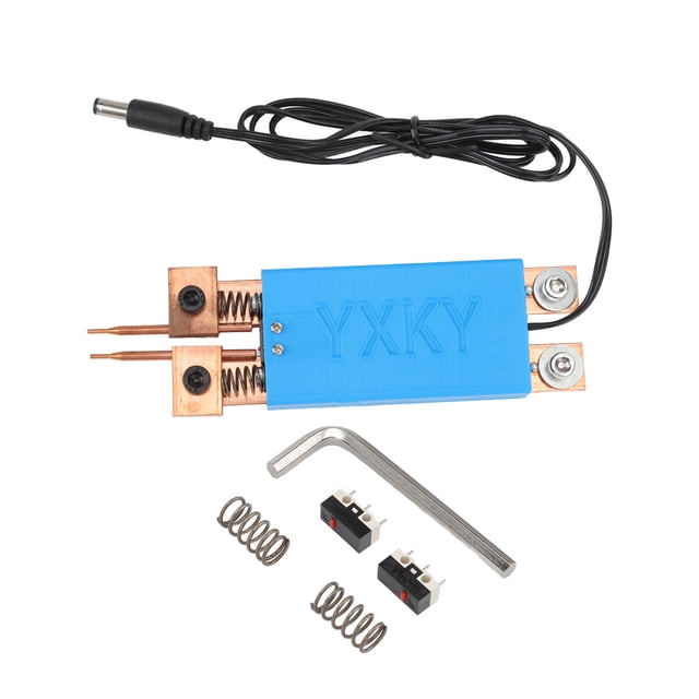 Spot Welding Pen Kit, Handheld Battery One Handed Operation Brass Rod Spot Welding Pen Automatic Trigger For Electronics Black,White,Blue