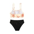 thumbnail image 1 of Kid Girl Swimsuits 2 Piece Tankini Set Swimsuit Striped Ruffle Girls Bathing Suit Size 9-10 Years, 1 of 8