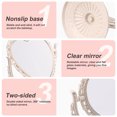 thumbnail image 4 of 1pc Heart Shaped Vanity Mirror Tabletop Double Sided Mirror Rotatable Vanity Mirror Desk Mirror, 4 of 6