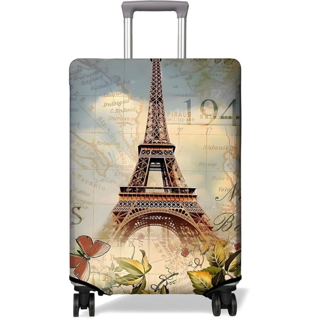 Travel Luggage Cover Suitcase Protector Fits 18-32 Inch Luggage Wheel Covers Patterned Travel Related Items Flower Luggage Protector Elastic Luggage Anti-scratch Suitcase Cover M