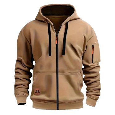fheaev Chandails à Capuche pour Hommes Automne Chandails à Capuche Chandail à Capuche pour Hommes avec Fermeture Éclair Haut à la Mode et Personnalisé Décontracté avec Poche sur le Bras Chandail à Capuche pour Hommes