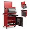 thumbnail image 3 of Anwick Tool Chest, 5-Drawer Rolling Tool Storage Cabinet with Detachable Top Tool Box, Liner, Universal Lockable Wheels, Adjustable Shelf, Locking Mechanism, Metal Tool Cart for Garage Workshop (Red), 3 of 4